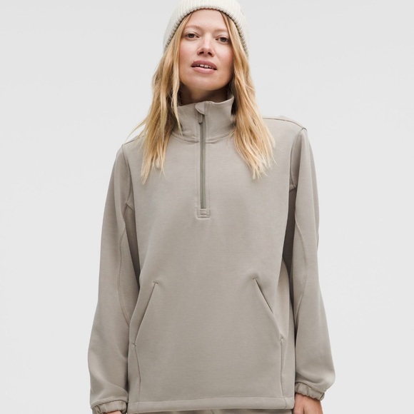 lululemon athletica Tops - NWT Lululemon Softstreme Half-Zip Long Size S Warm Ash Grey